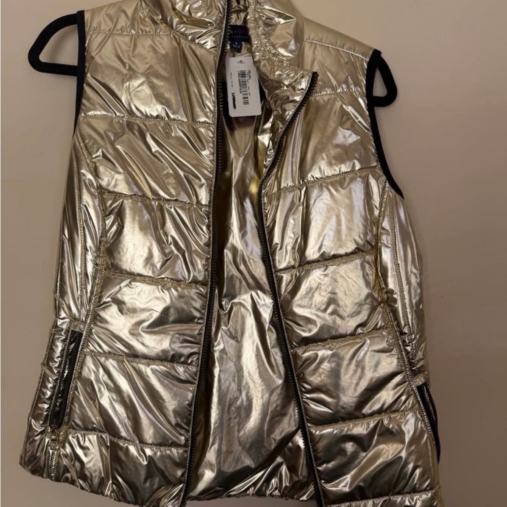 NWT LOHLA SPORT Metallic Gold Vest